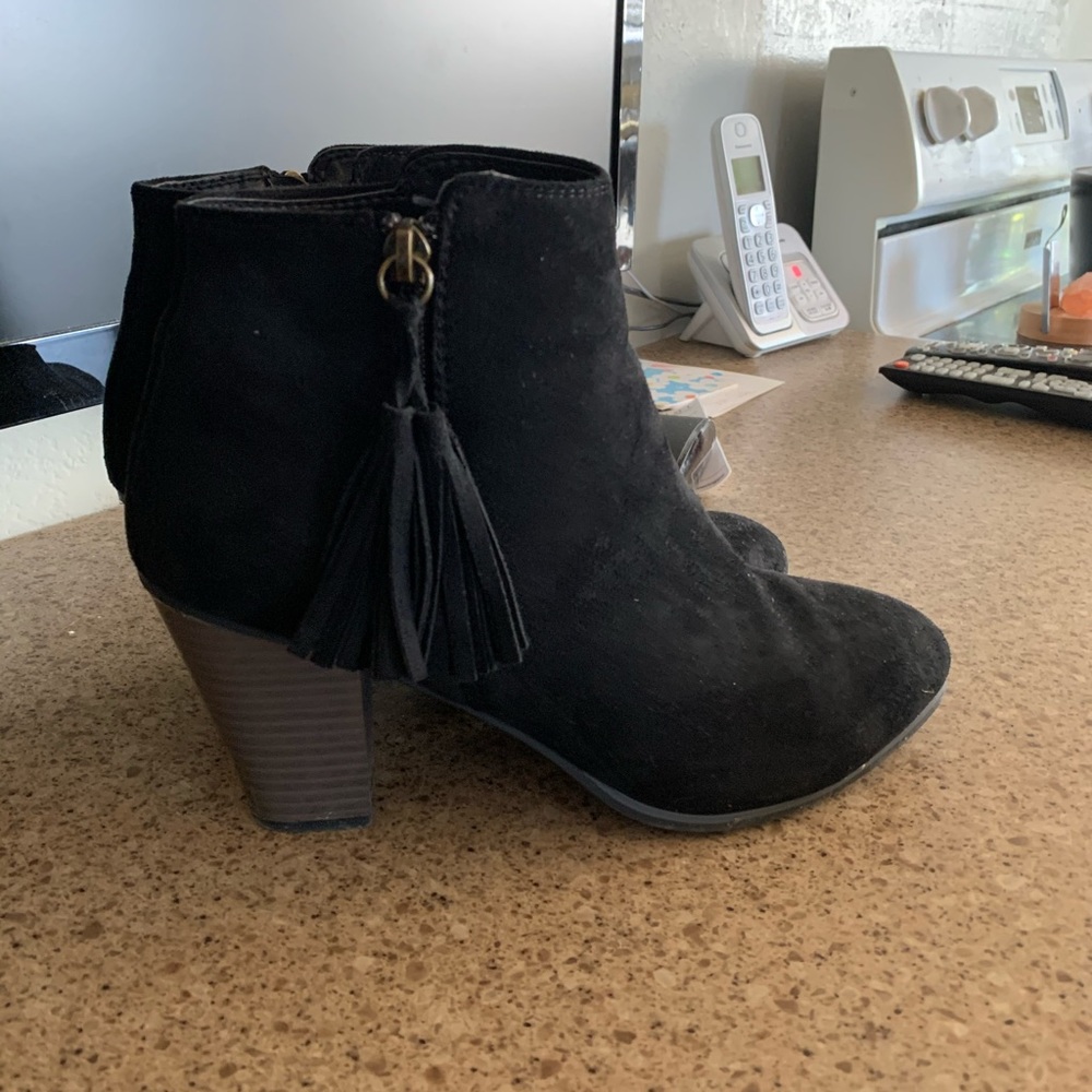 Black Tassle Booties